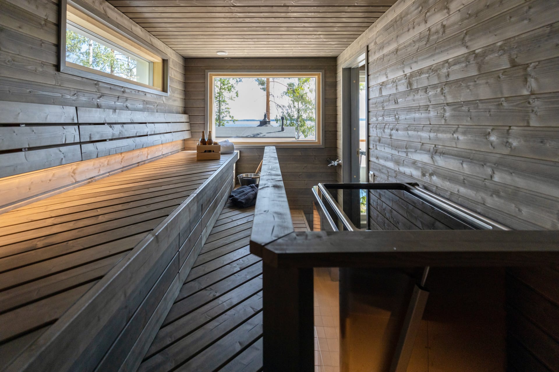 lakeside sauna