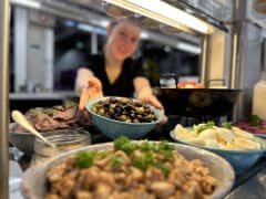 extensive salad selection for lunch