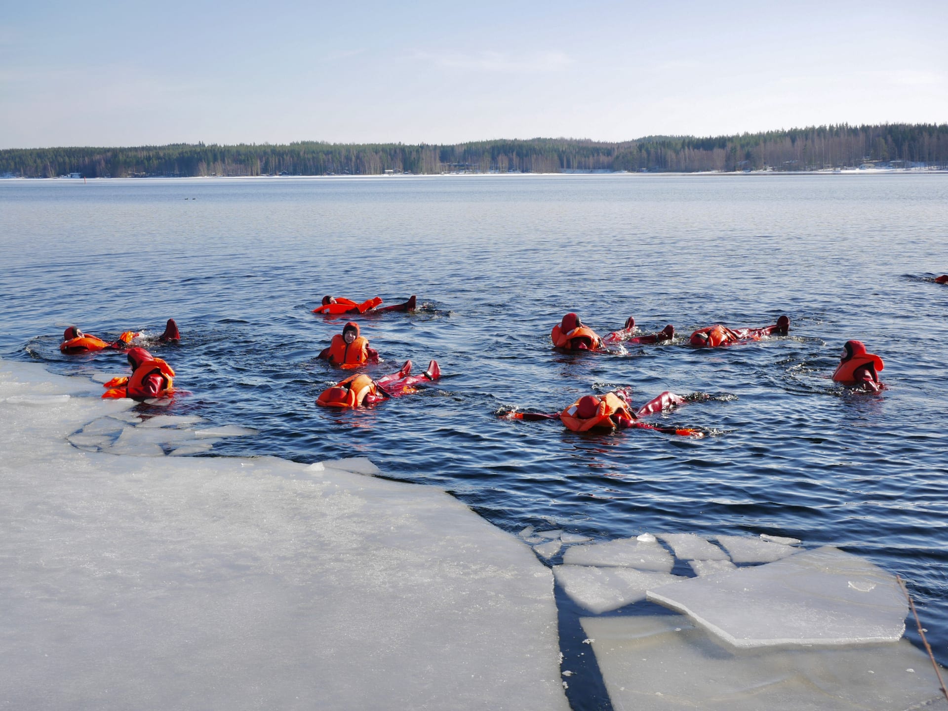 Ice floating in Lake Saimaa