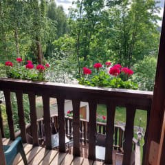 Hotel rooms with balconies, Heinola, Finland.