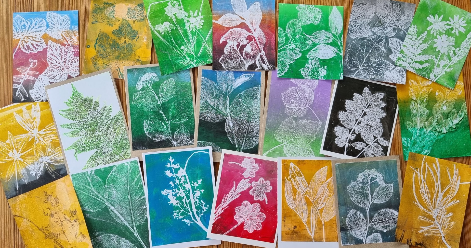 Monotypia prints with gelli press
