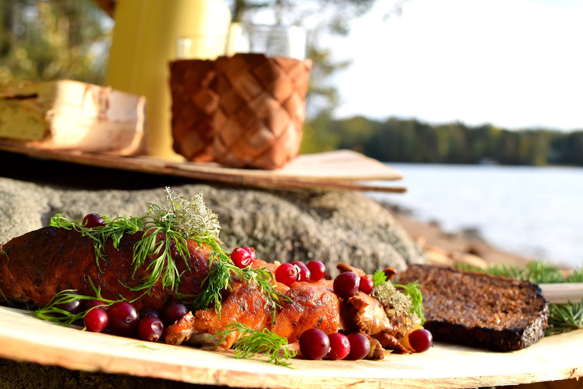 Meal by the campfire
