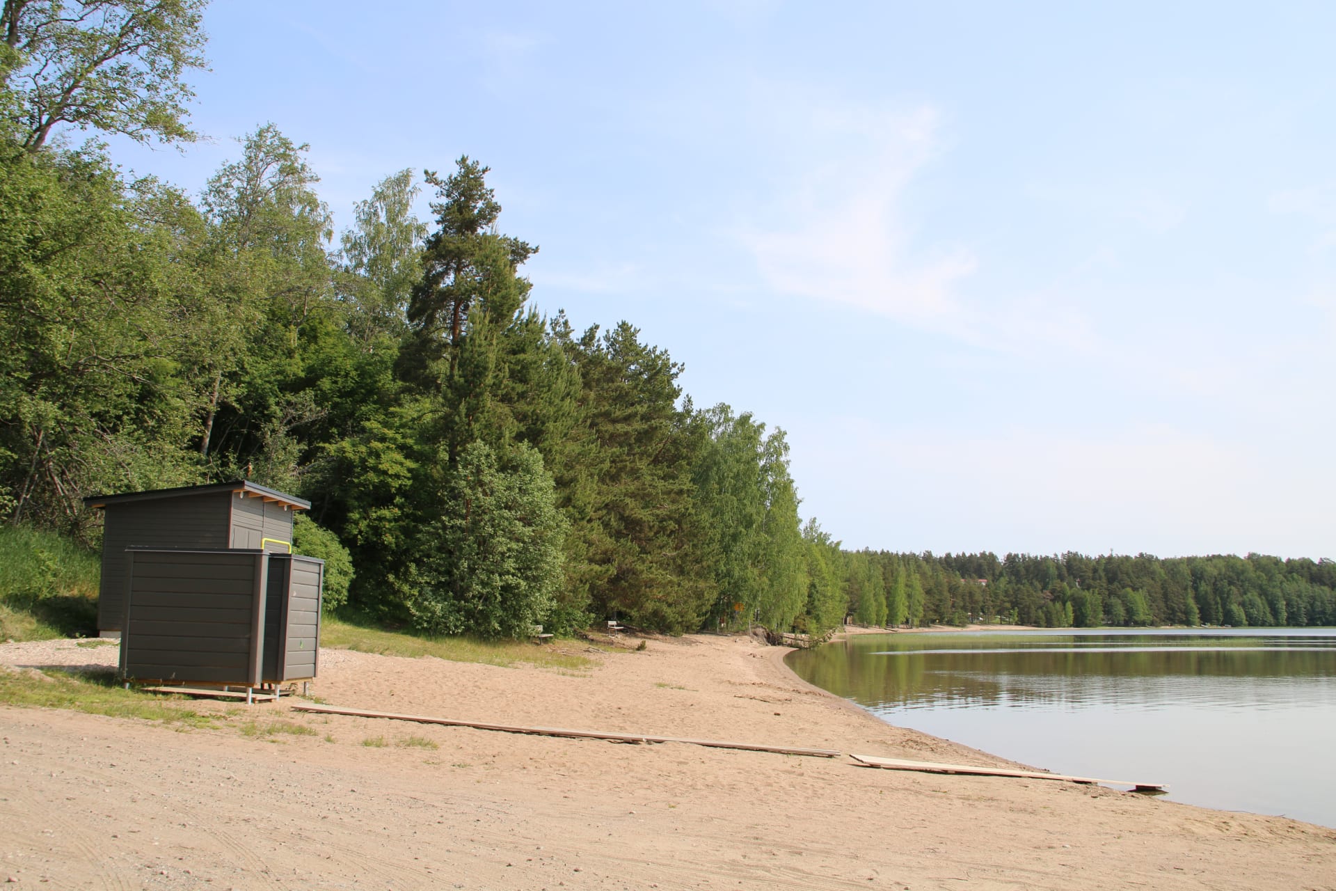 uimakopit rannalla/