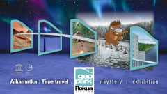 Rokua Geopark Aikamatka-näyttely Vaalassa