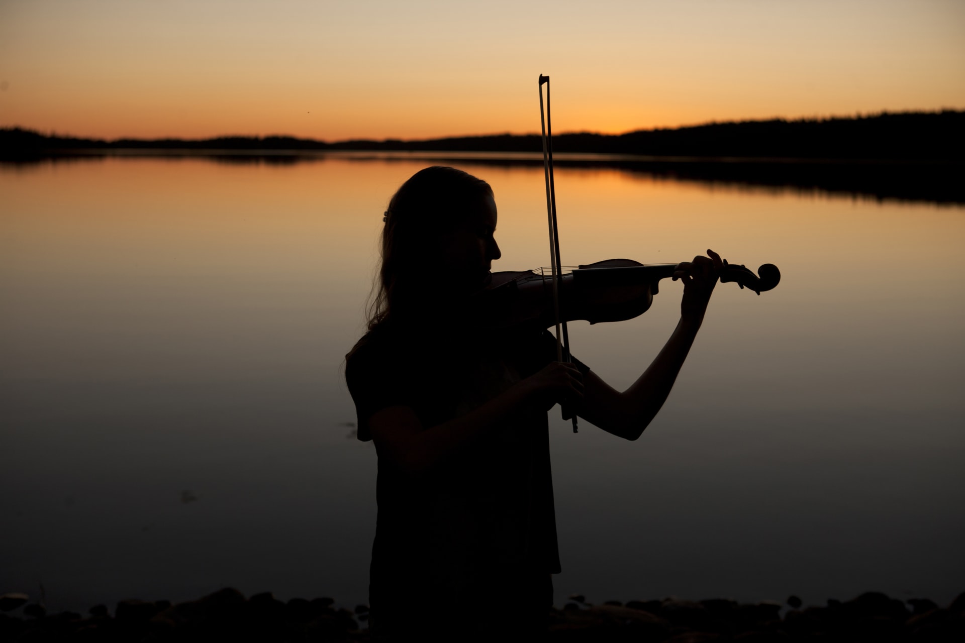 A violinist at the Kuhmo Chamber Music