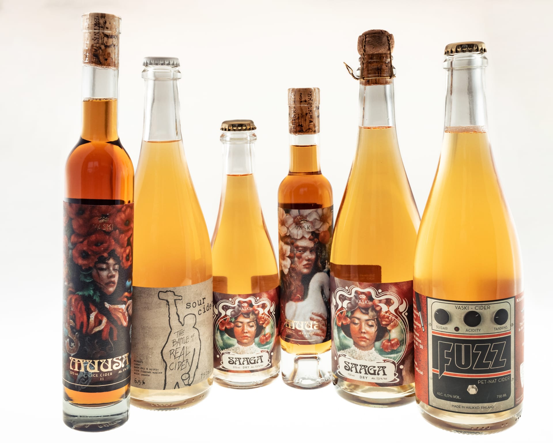 Vaski Ciderin etiketeissä taidetta