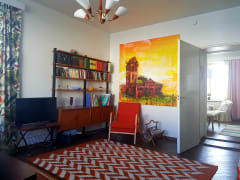 View from living room to bedroom.