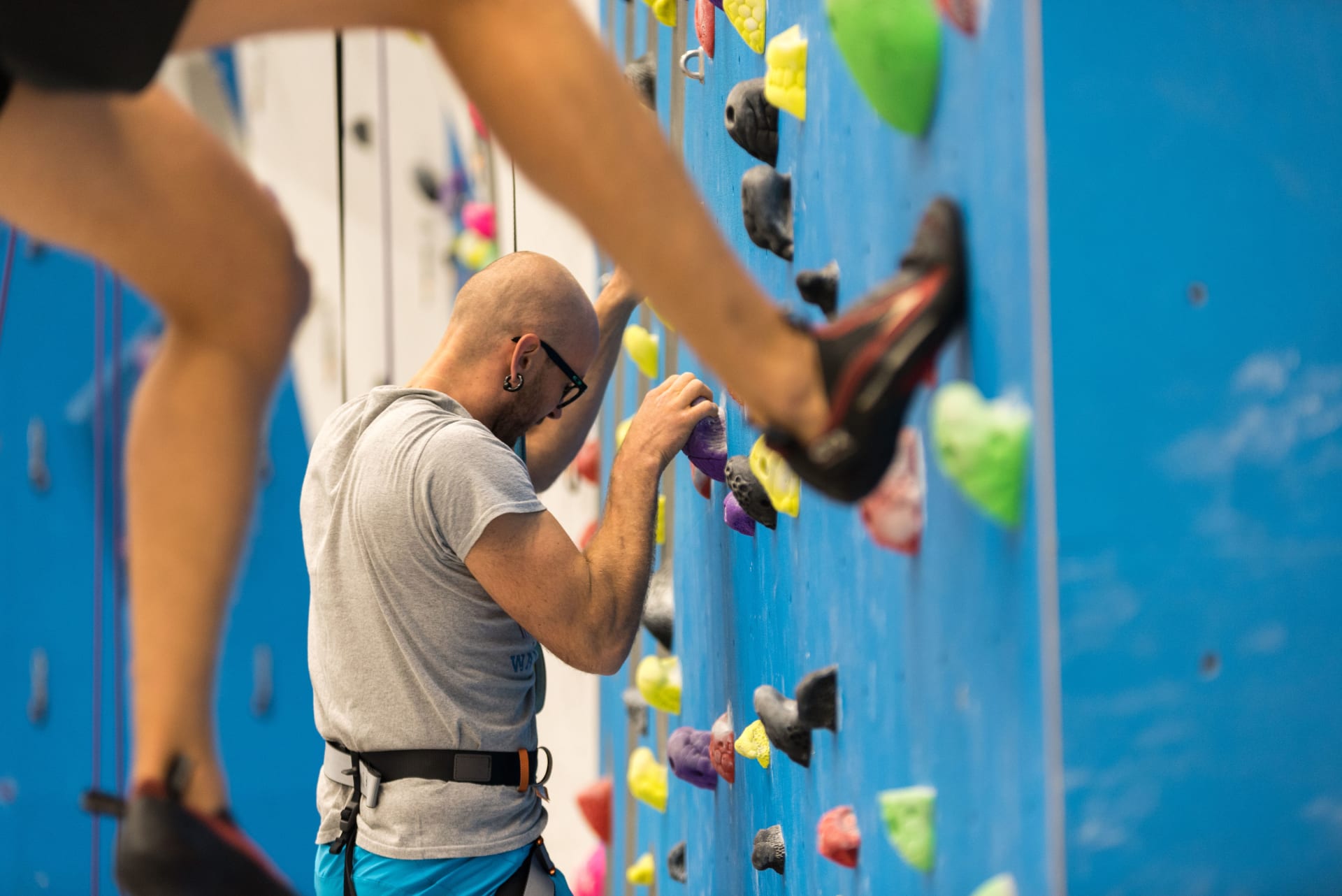Saimaa Stadium's climbing wall.