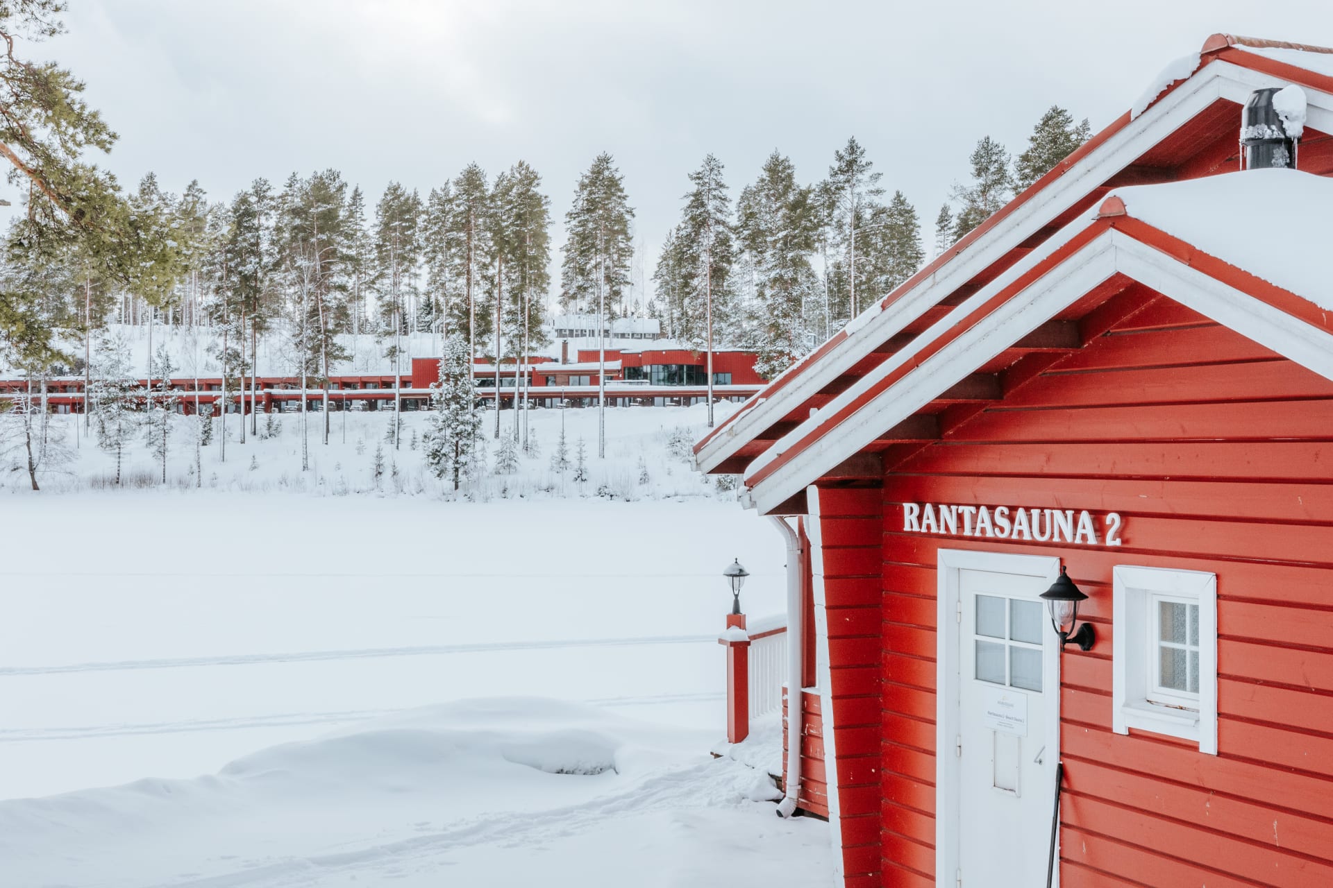 Beach Saunas at Winter