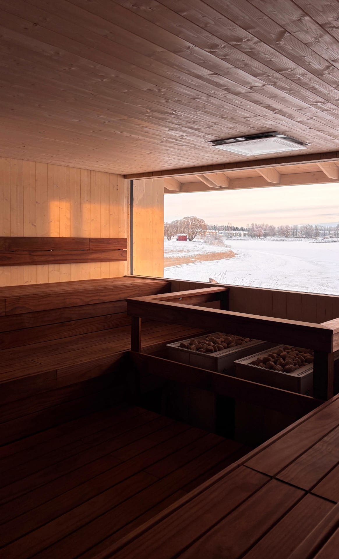 Sauna with the most amazing view to the Old Town of Raahe