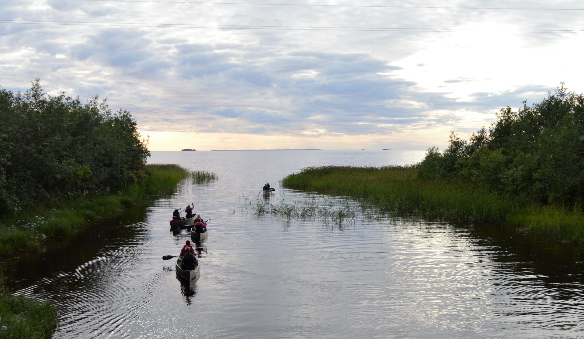 Canoeing in Oulu.