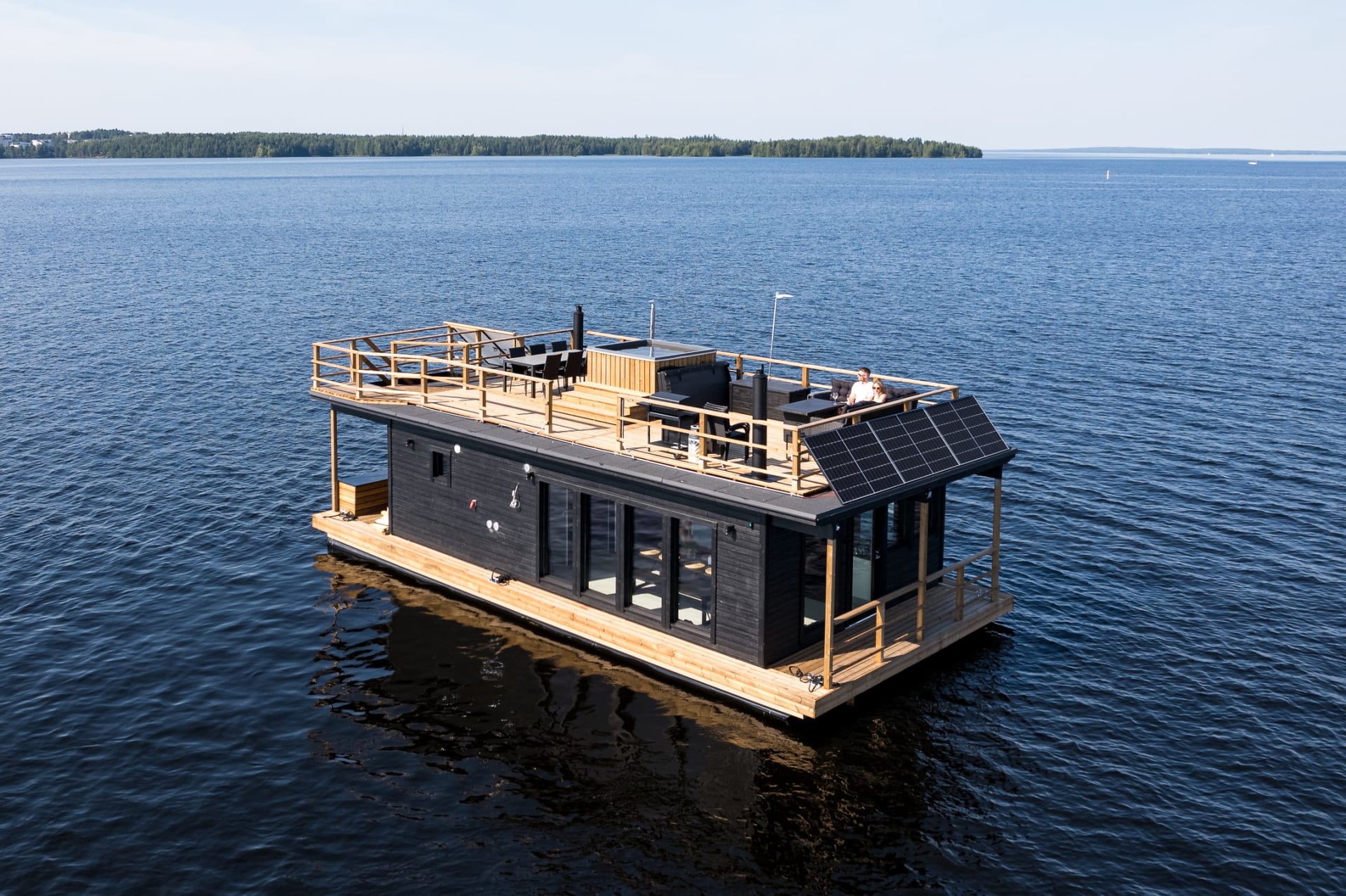 Sauna boat at the Lake Näsijärvi
