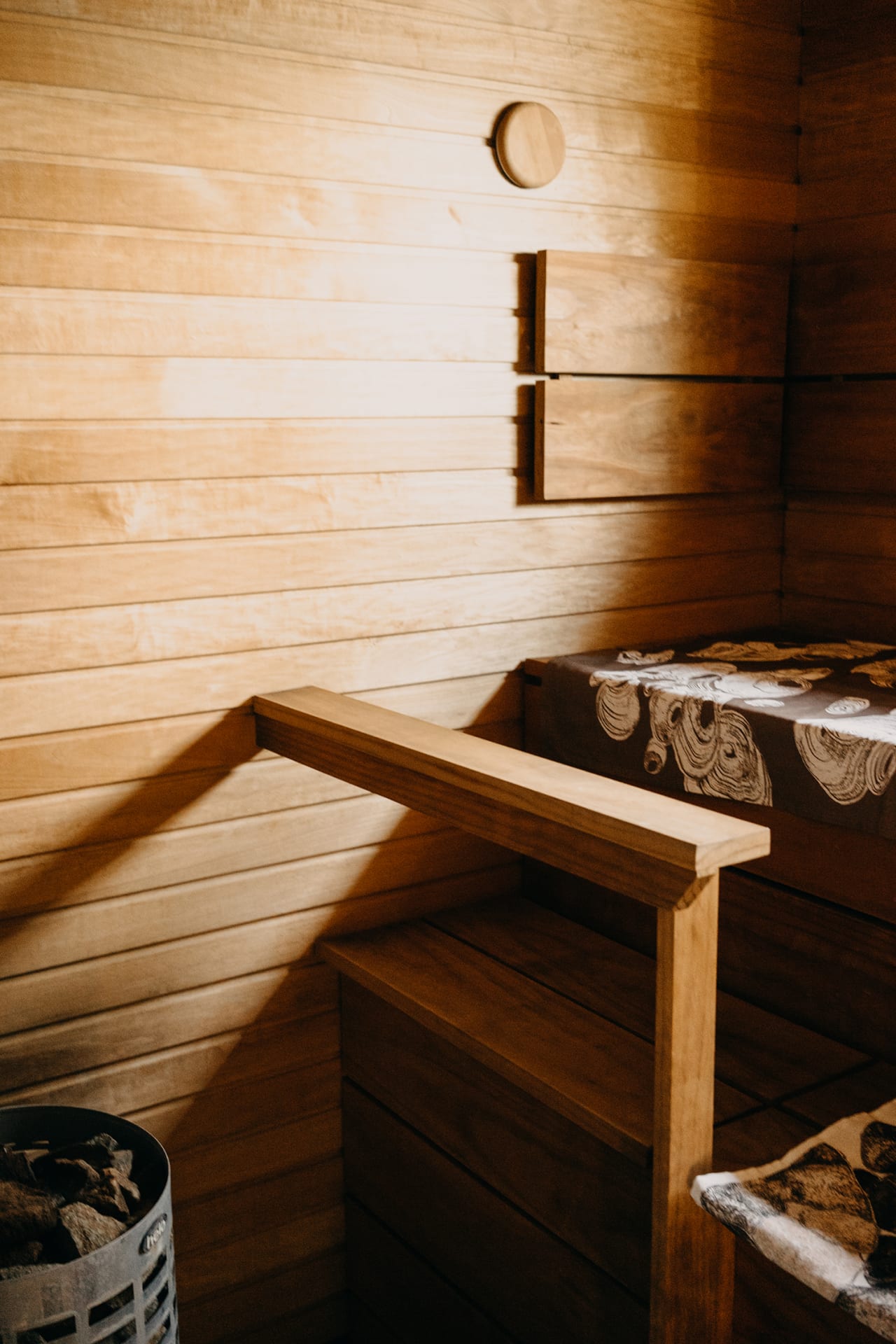 2 Finnish saunas on wood