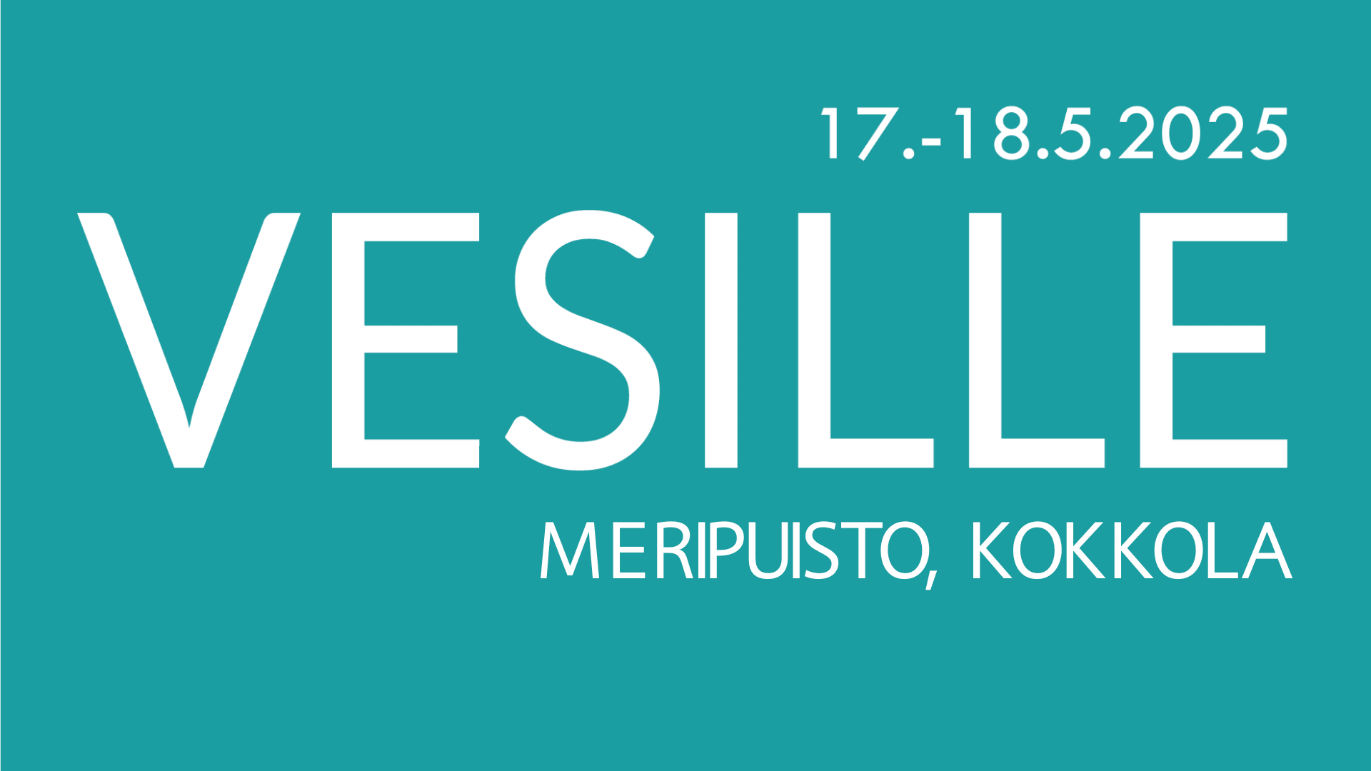 Vesille 2025-messut järjestetään Kokkolan Meripuistossa.