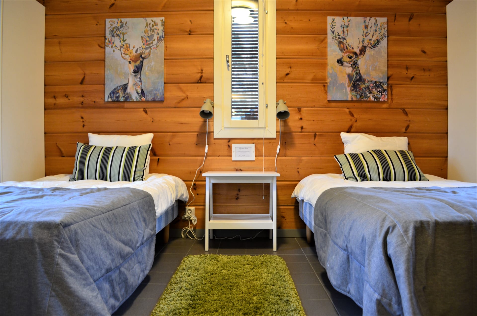 Rauhalahti holiday homes have a three bedrooms which all have two beds.