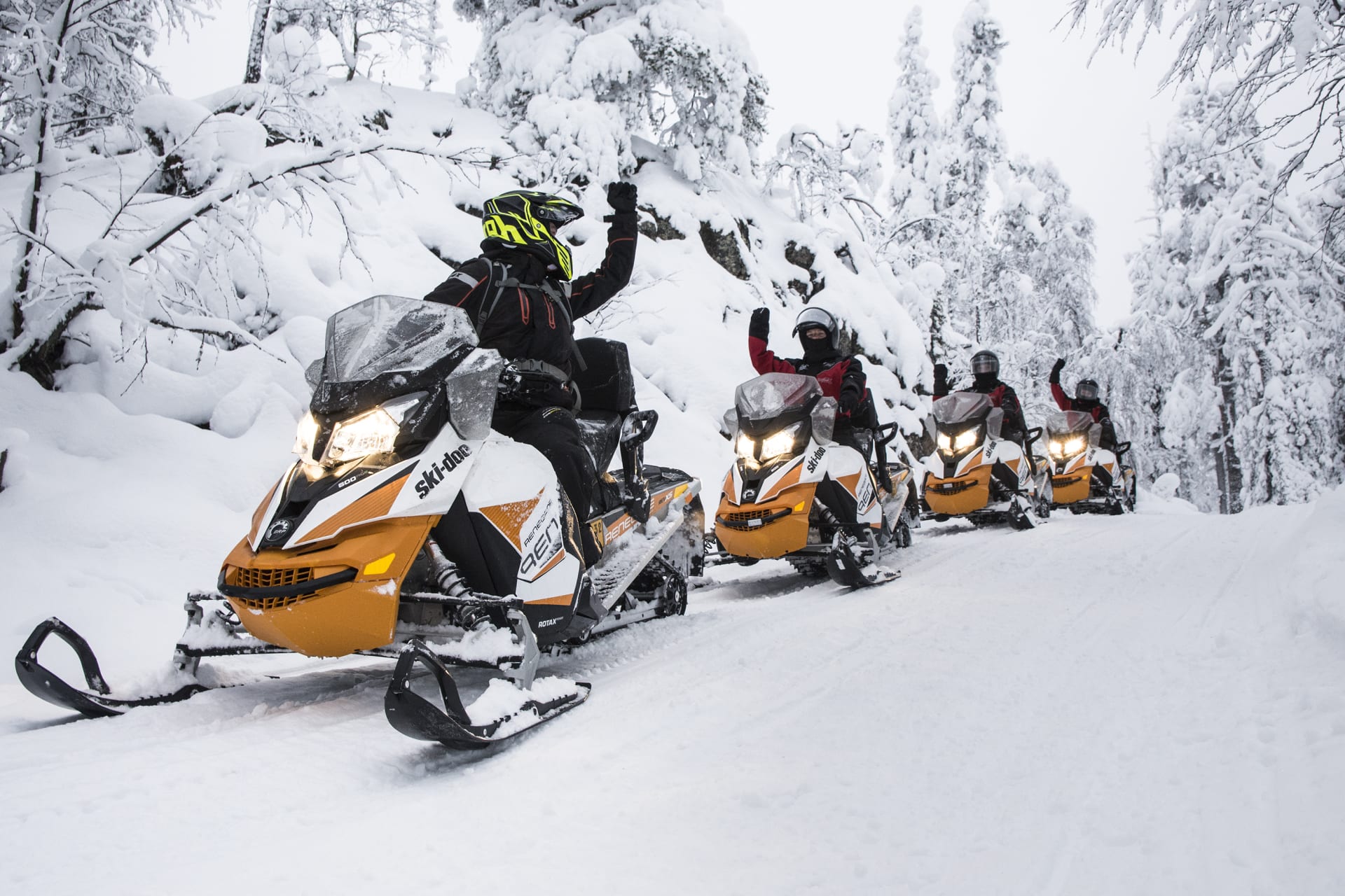 Snowmobile safari in Kuusamo