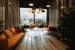 Located on the second floor of the arena, the cool KB Lounge serves the owners of the pleasure share and our customers who have purchased a VIP ticket at concerts and basketball matches.