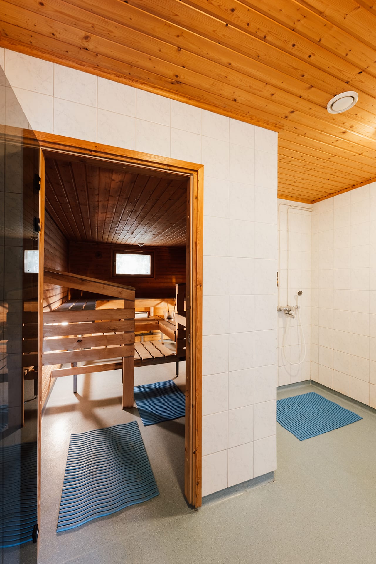 Camping site has two saunas, smaller family sauna and bigger sauna, which is reservable for bigger groups.
