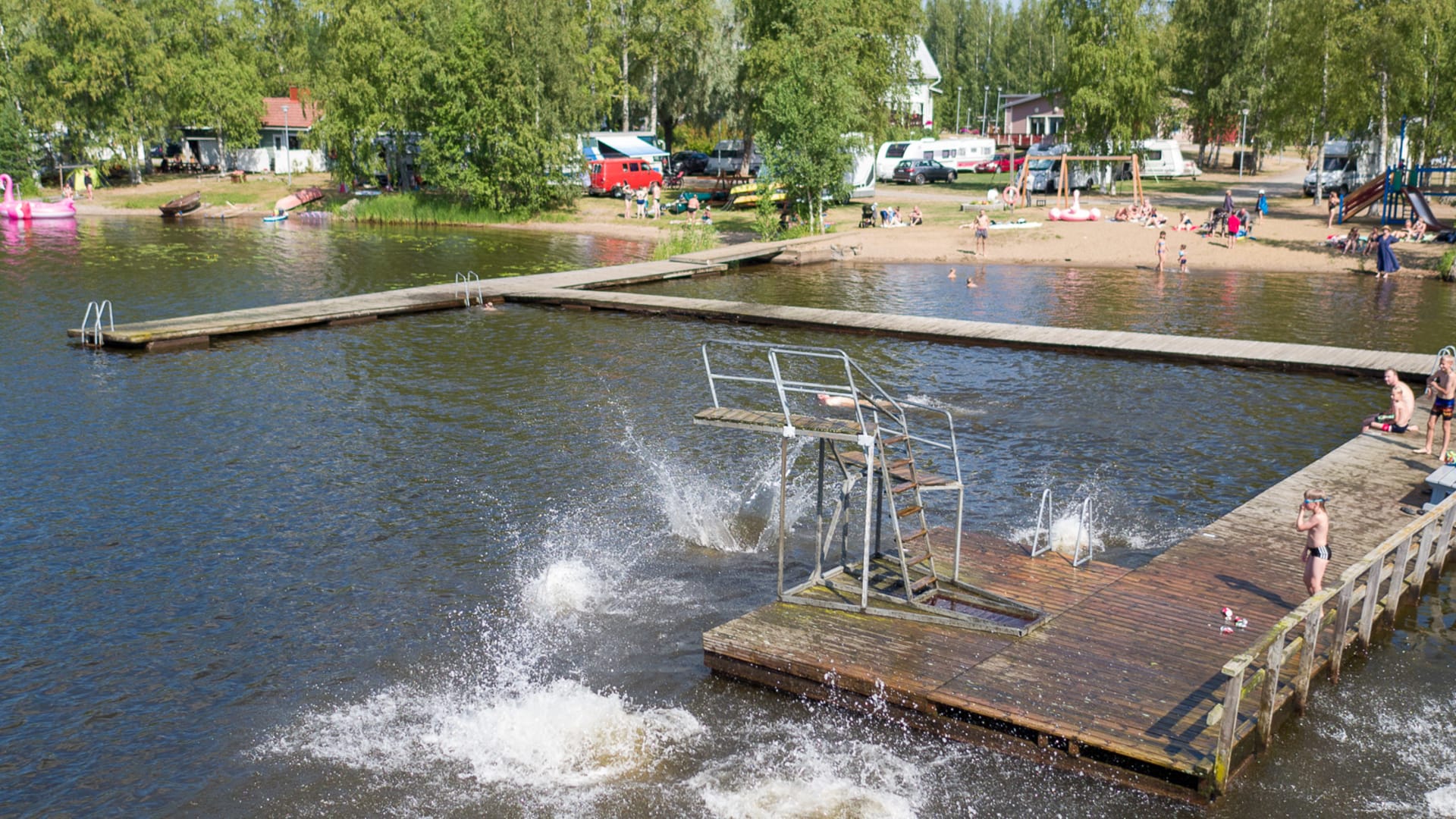 Camping Sysmä uimaranta.