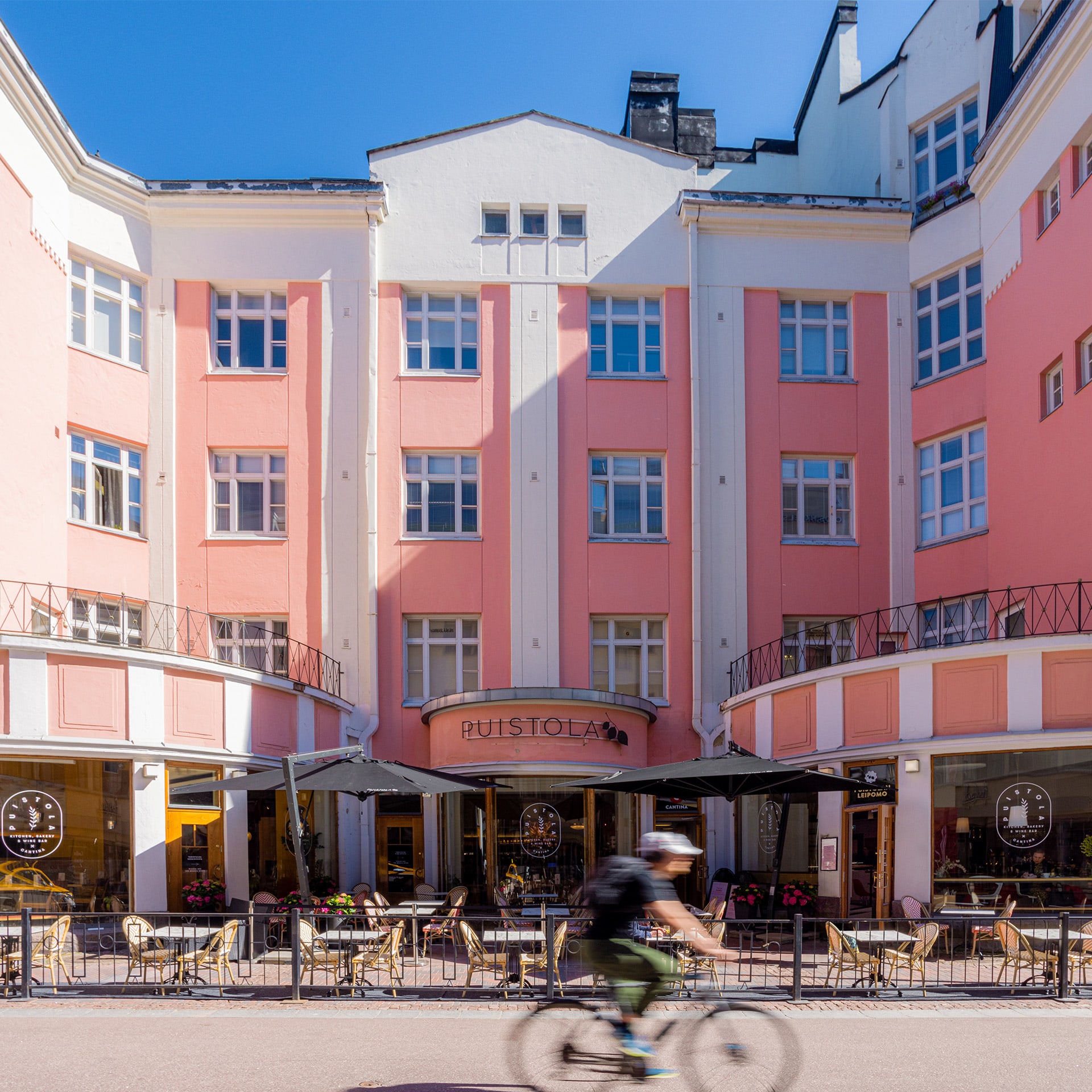 Grand setting in a pink art nouveau building