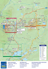 Syötteen mökkialueiden kartta © Syötteen keskusvaraamo Syötteen mökkialueiden kartta