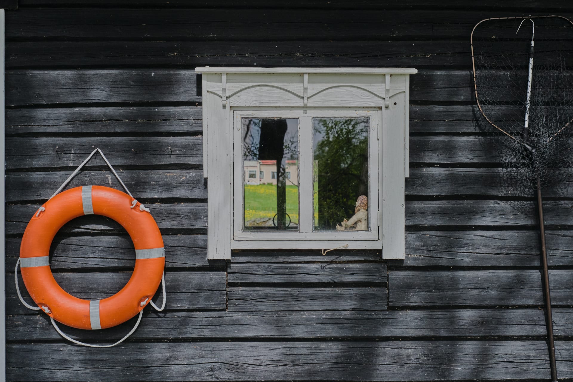 Traditional finnish sauna by the lake Saimaa, Puruvesi