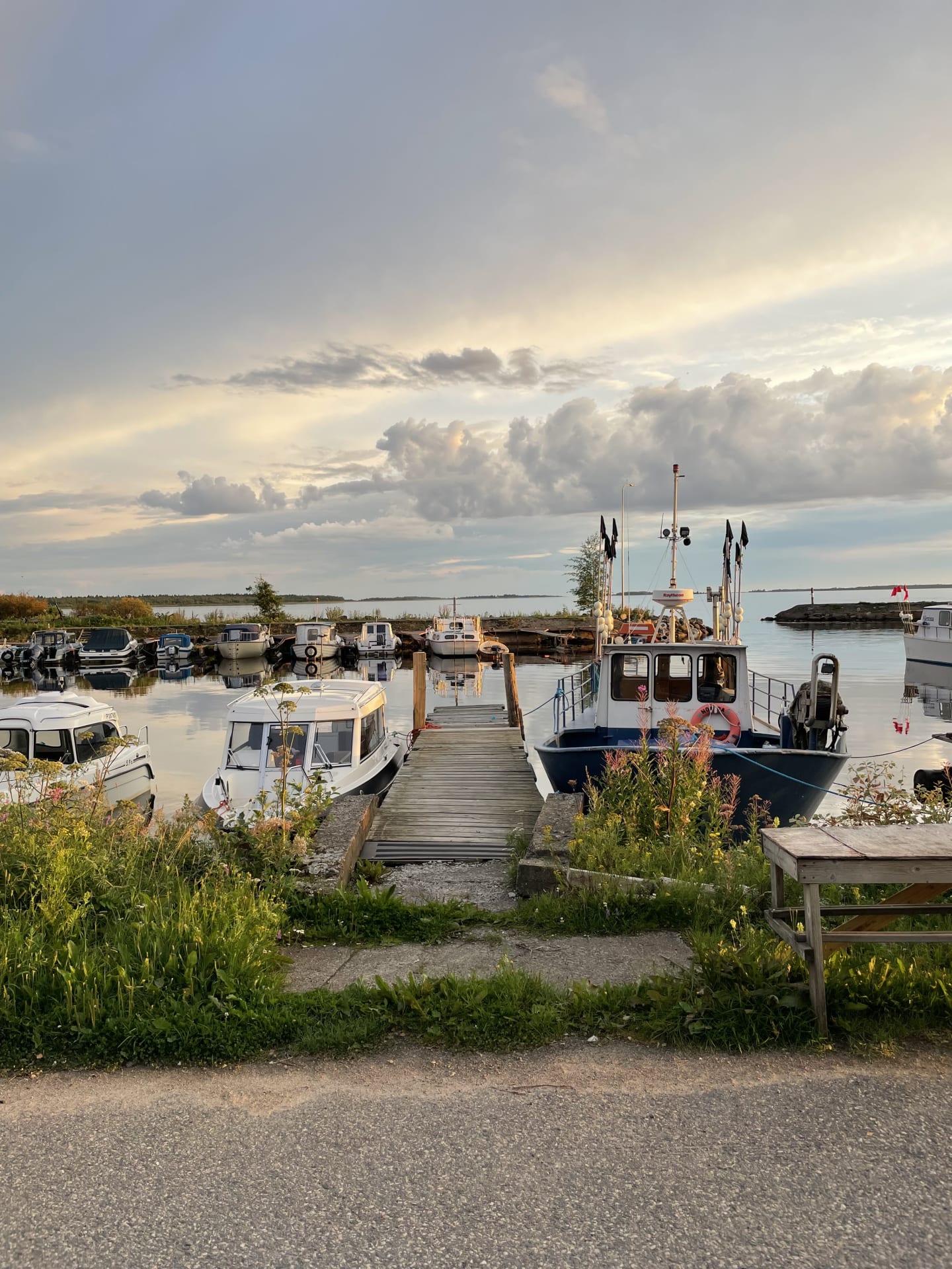 Fishing boats at the dock.