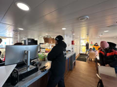 Cafe inside of the Icebreaker Arktis icebreaker