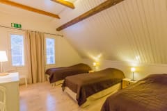 One of the four rooms in the upstairs