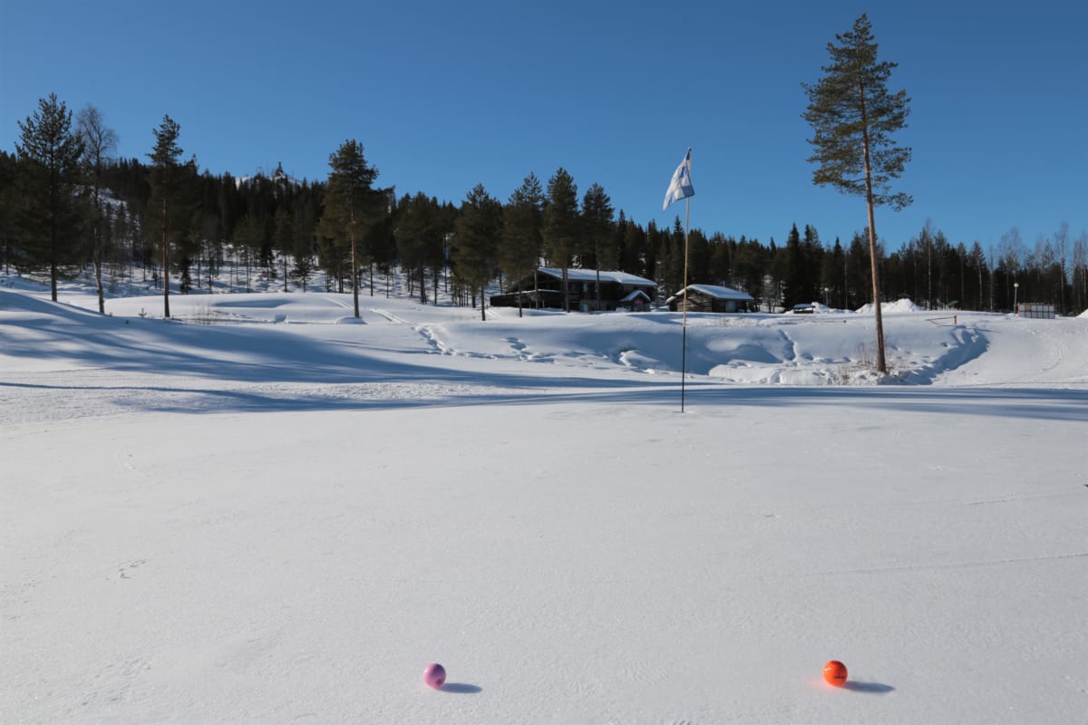 Winter Golf in Santa Claus Golf, Rovaniemi, Lapland, Finland
