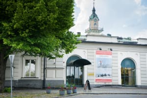 The main entrance of the Pori Art Museum at summer time.