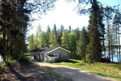 Hiisi Lodge sits on a sunny site.