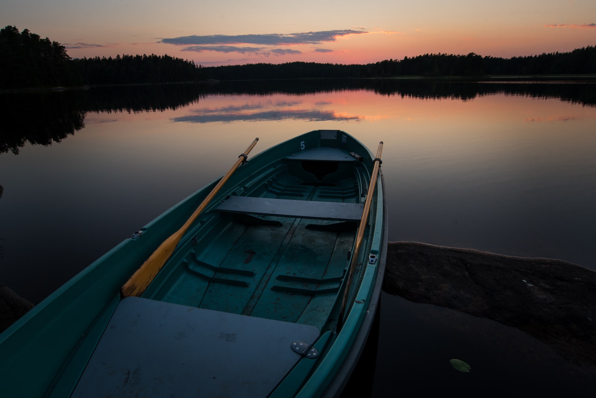 Rowing tour on lake Pielinen