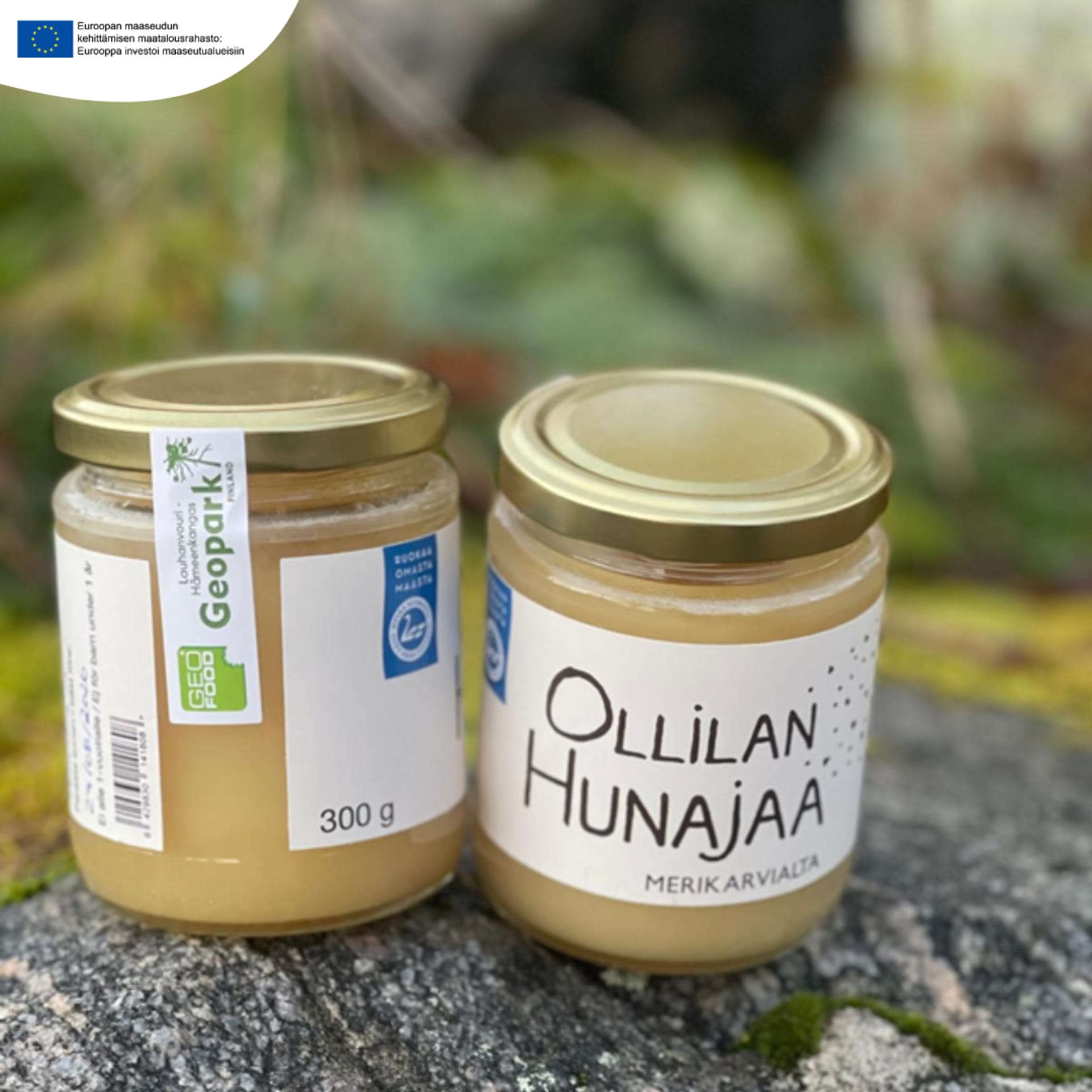 Ollilan Hunajatila's honey with GEOfood label