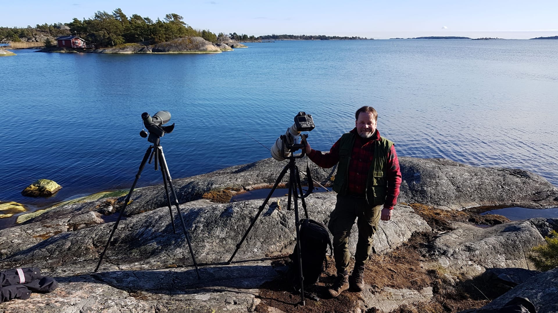 Bird watching with a professional guide