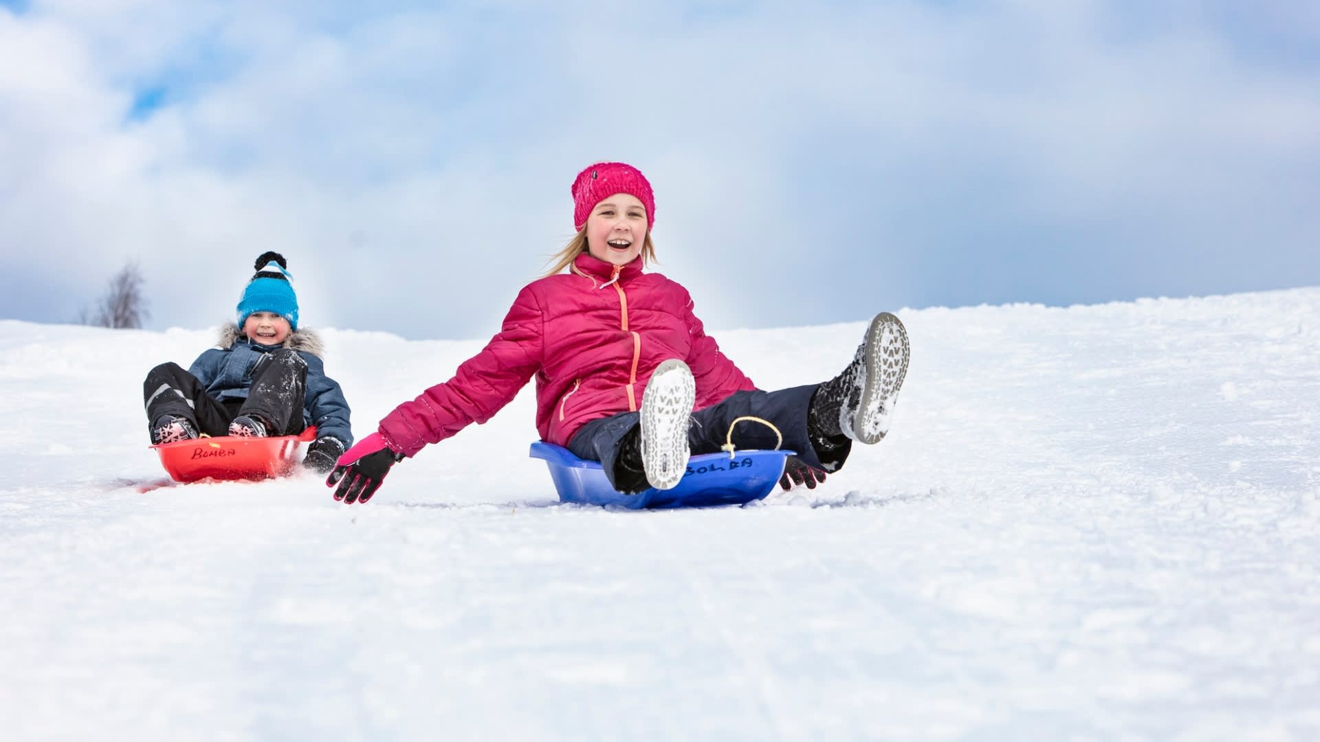 Winter fun at the sledding hill