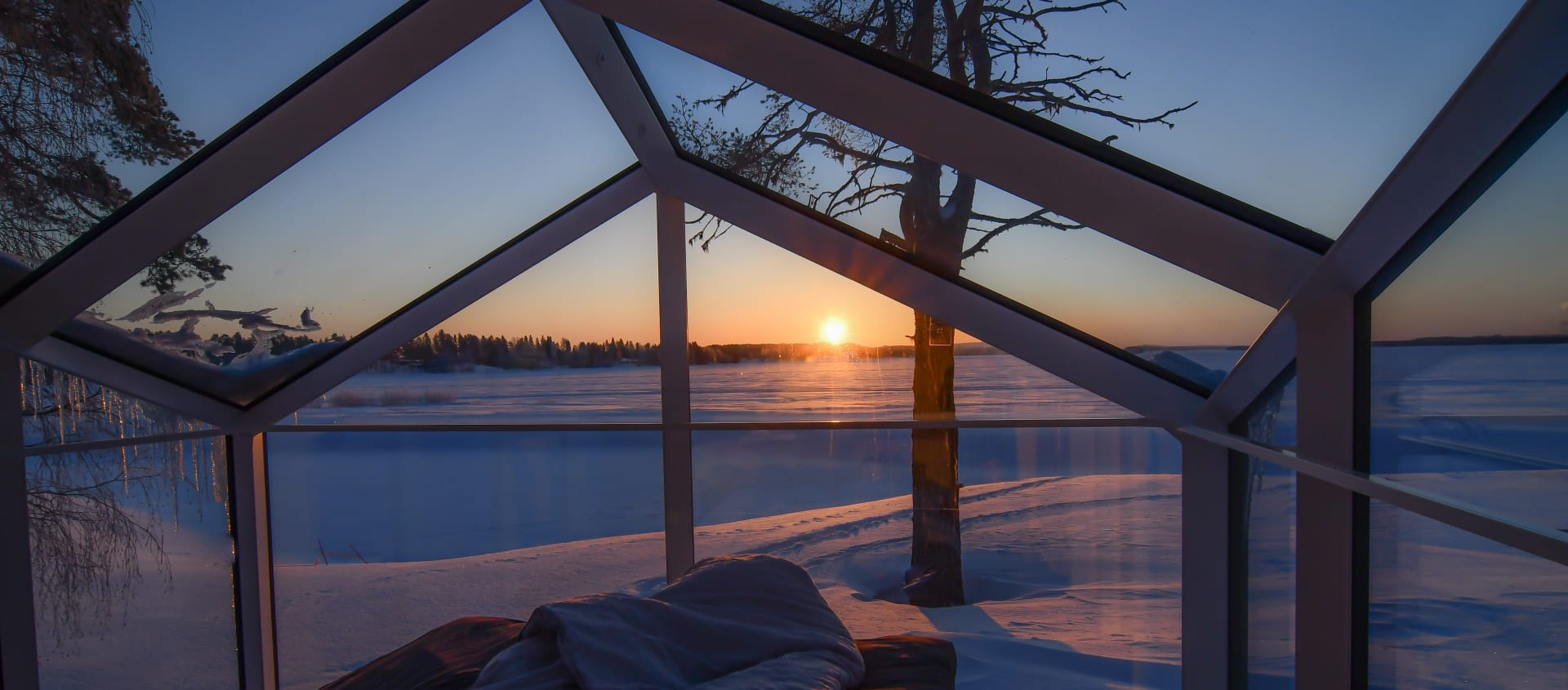 glass igloo scenery