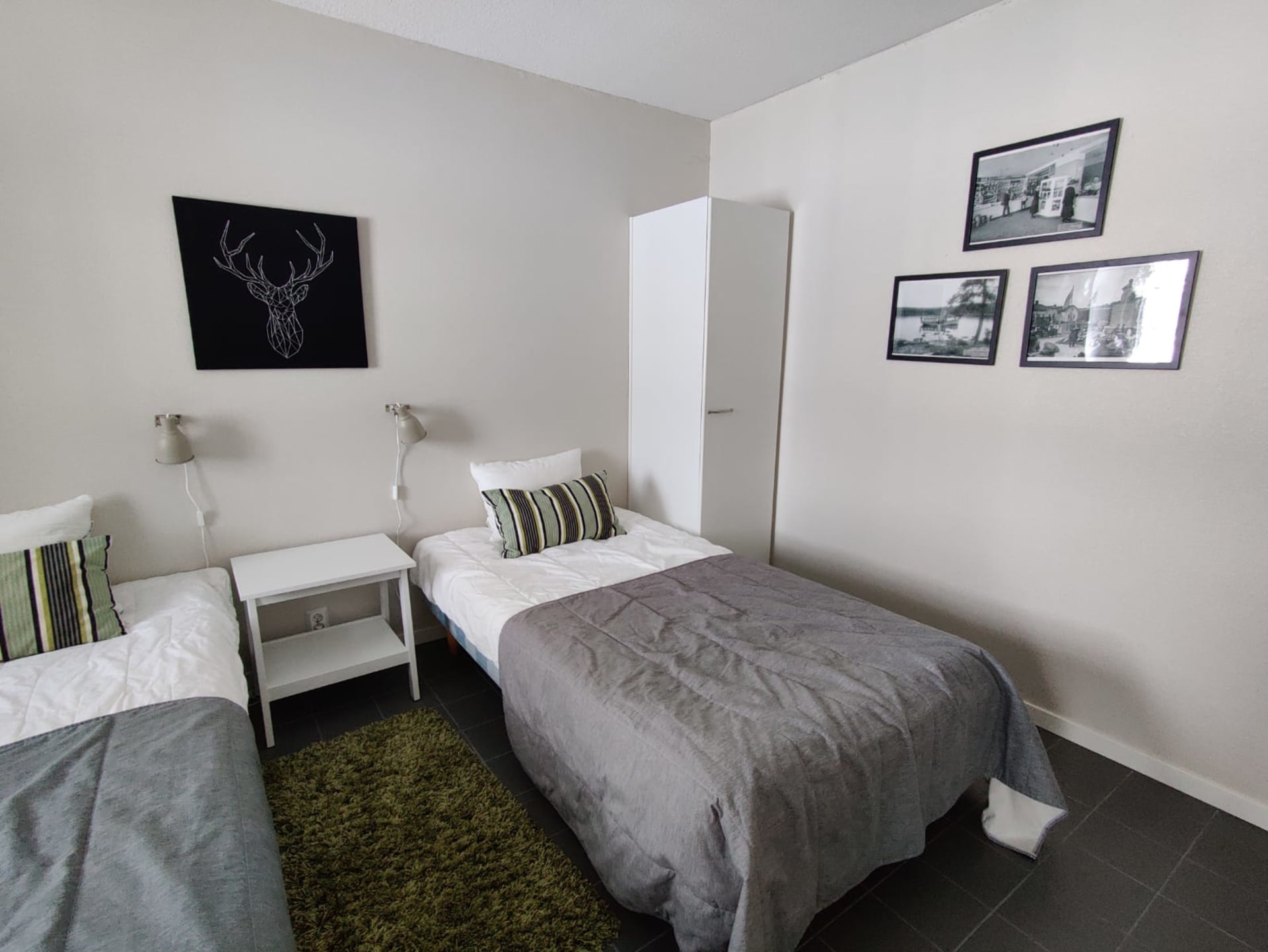 Rauhalahti holiday homes have a three bedrooms which all have two beds.