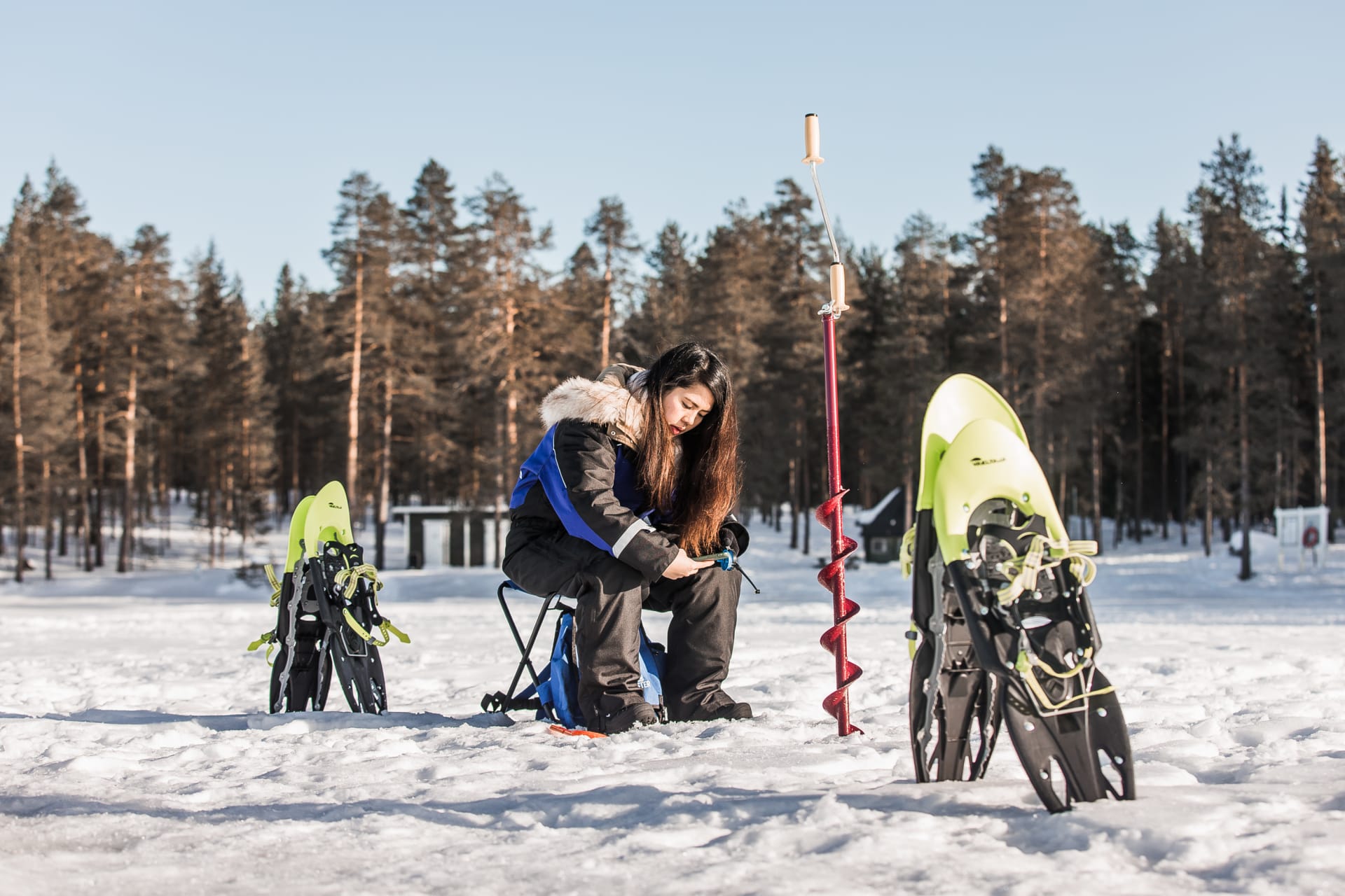 Ice fishing adventure