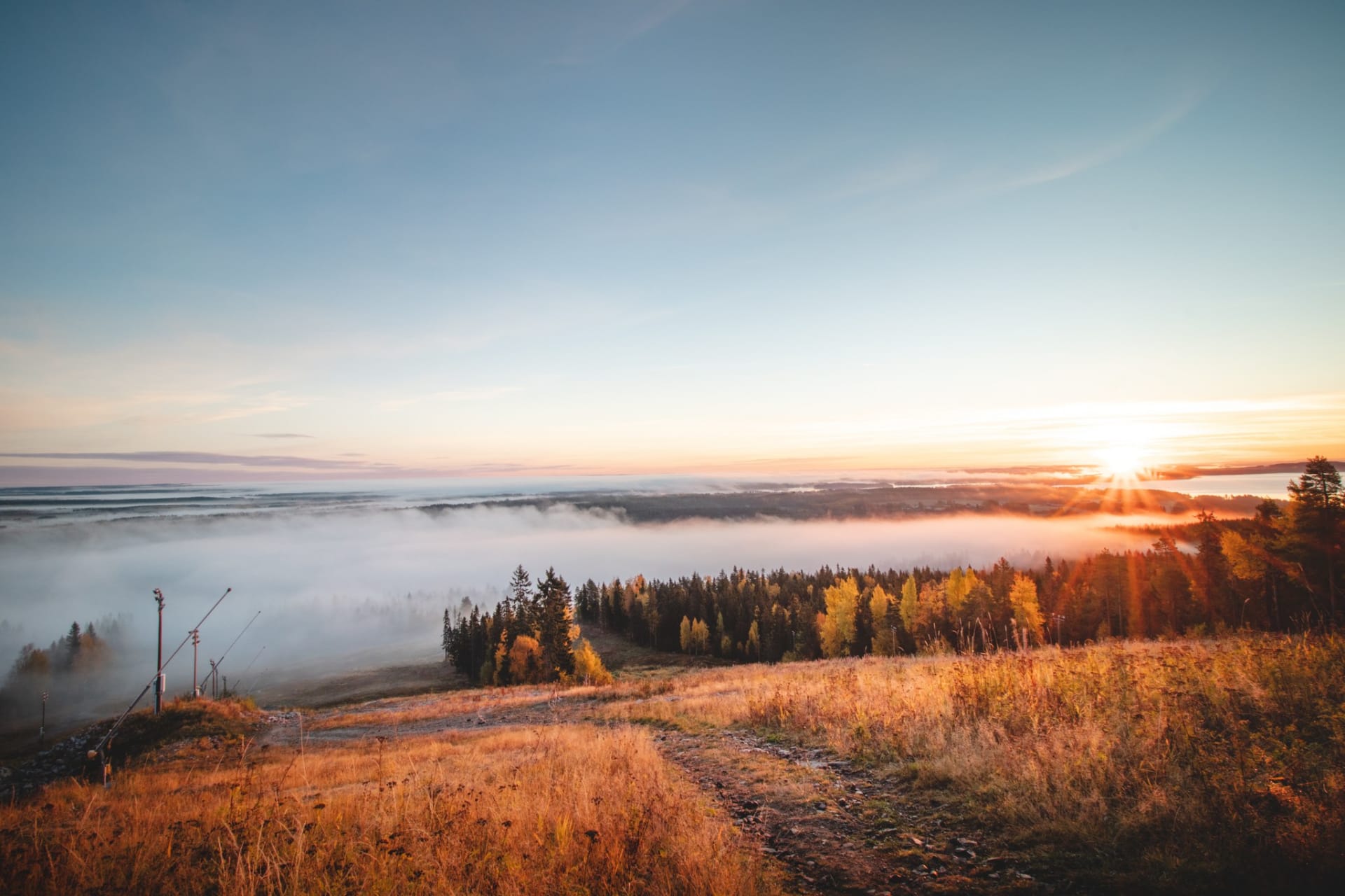 The foliage view from Vuokatti Hill