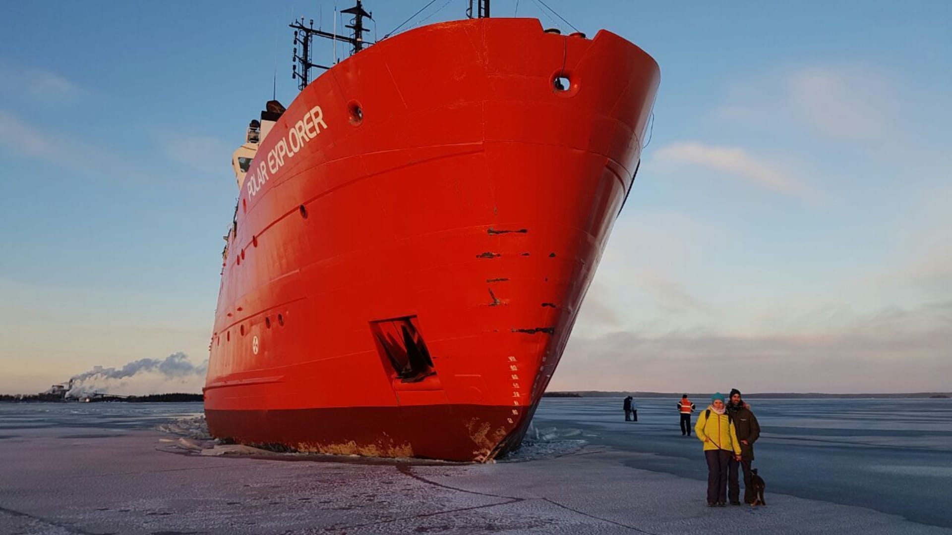 Walking on ice on Polar Explorer Icebreaker cruise