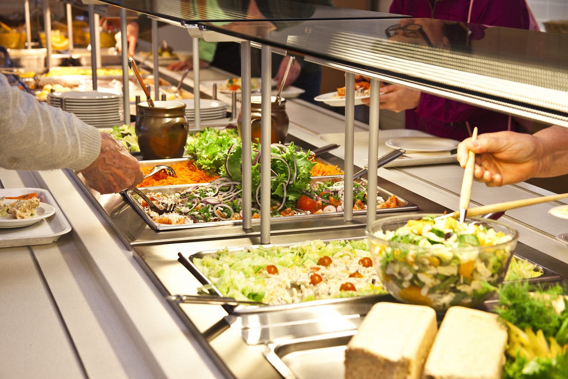 Buffet salad table, Restaurant Lehmiranta.