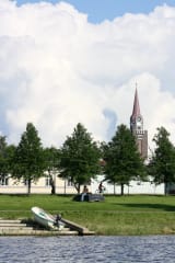 View from the Pikkulahti bay towards Old Raahe and the church