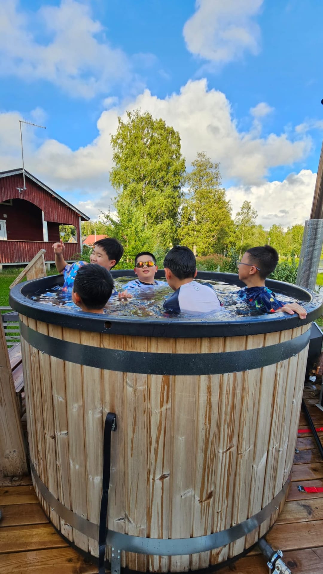 Hot tub in summer