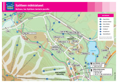 Hulhavan mökkialueen kartta © Syötteen keskusvaraamo Hulhavan mökkialueen kartta