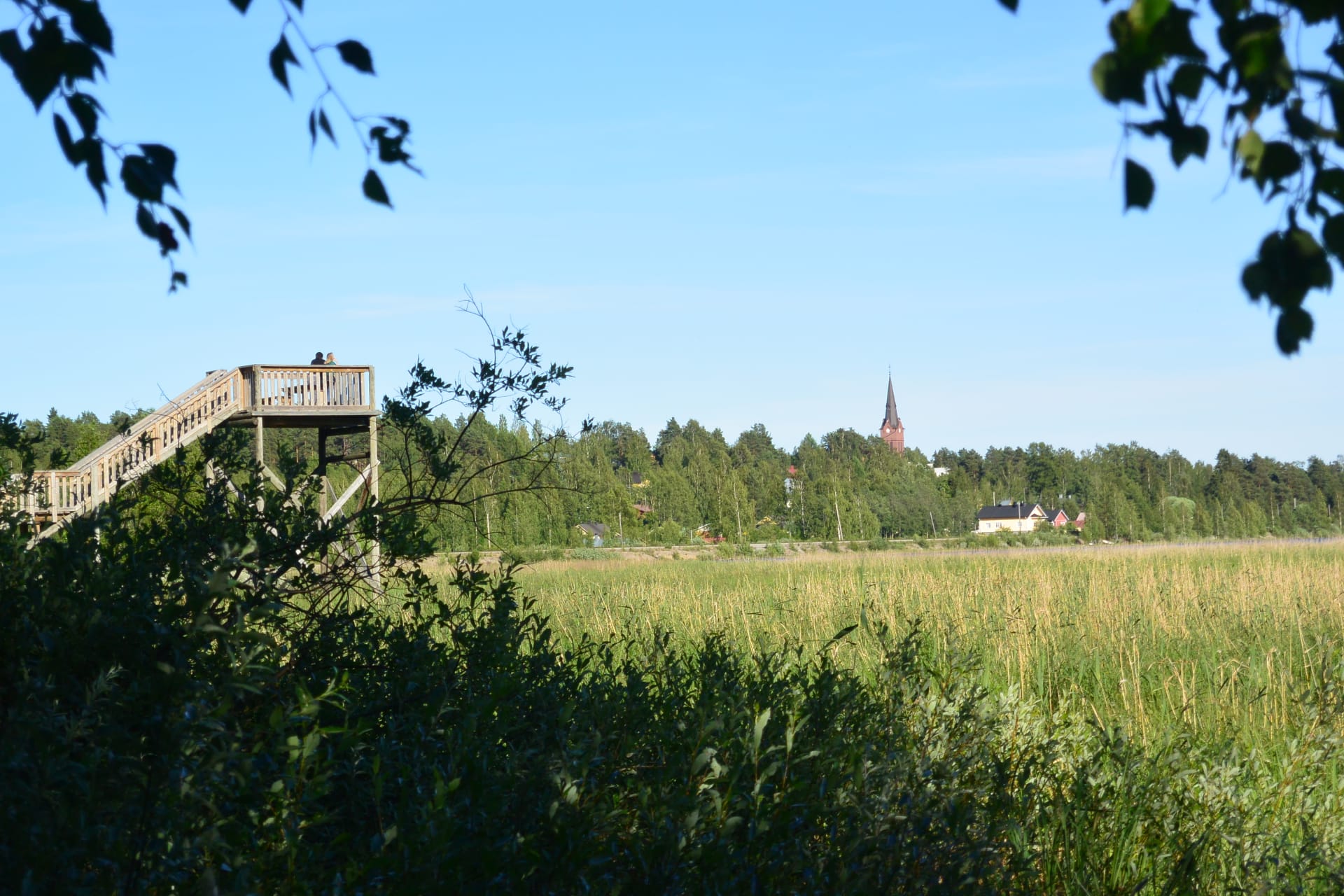 Joukon Polun lintutornin maisemat Pieliselle ja Puu-Nurmekseen.