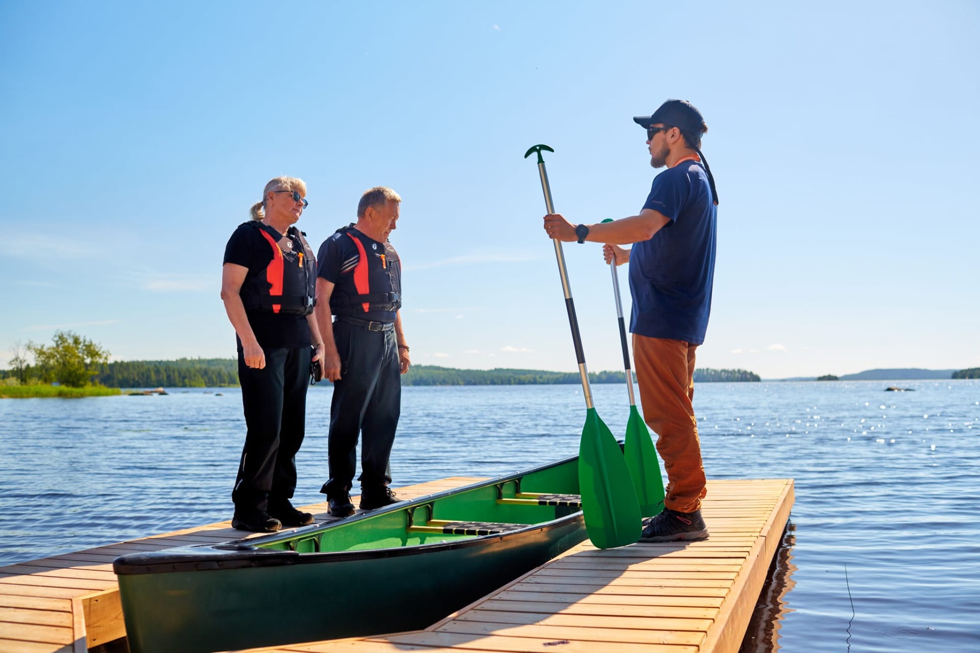 Canoeing on lake Pielinen