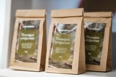 Tirsaaja's herbal drink is a unique blend of mind and body relaxing herbs.  You can buy it only from Tirsanurkka / Hiusmeri