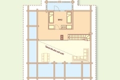 Villa Natalian yläkerta. Upstairs of Villa Natalia.