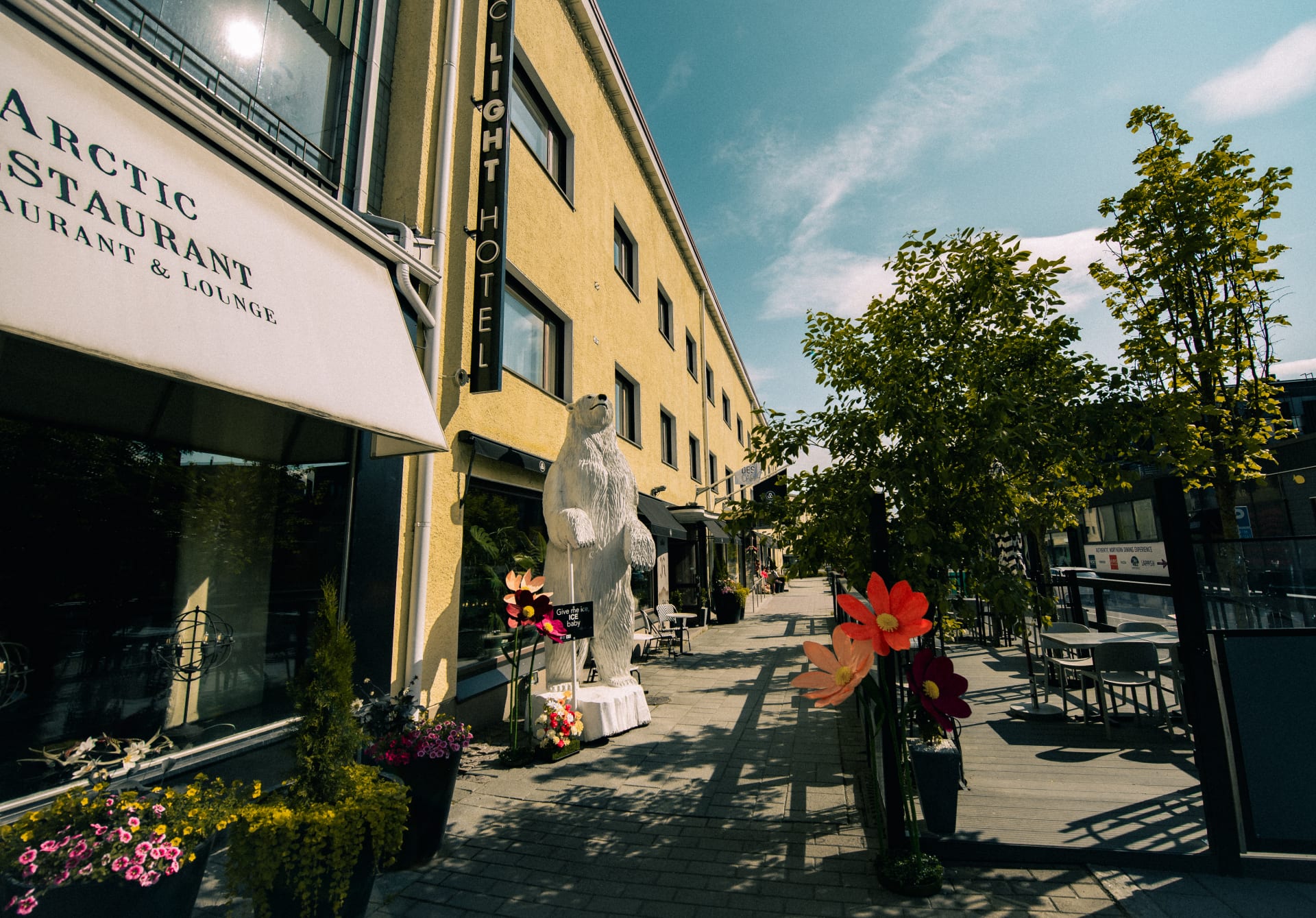 Hotel facade summer